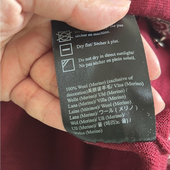 Dale of Norway Hedda Fair Isle Cardigan Sweater Long Sleeve Merino Wool Medium - Picture 10 of 10